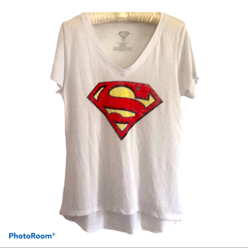 Lofi Superman Logo‎ DC Comics Tee White Size L